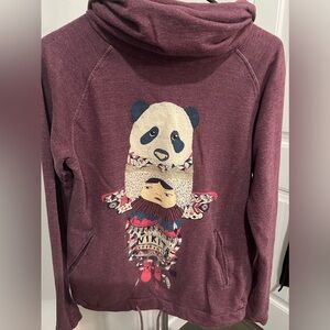 NIKITA Little Madi faded distressed burgundy Hoodie Size Small